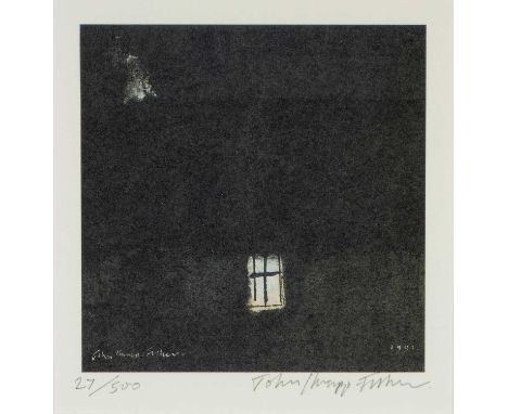 ‡ JOHN KNAPP-FISHER (Welsh, 1931-2015) limited edition (27/500) print - a window at night, fully signed in pencil, dated 1991
