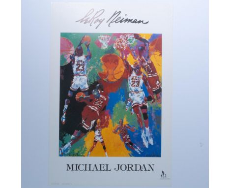 An original lithograph on paper poster from 1991 by artist LeRoy Neiman. Courtesy Knoedler Publishing. Artists signature in p