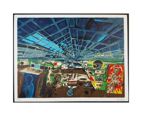 Serigraph titled Greenhouse Signed lower right numbered 146/200 Sight size 34" x 26"