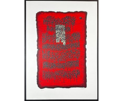 Lithograph titled Prophesy. Signed lower right numbered 79/150. Sight size 21" x 29". 