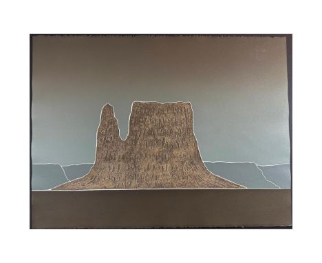 Serigraph titled Castle Rock Signed lower right numbered 205/250 Year 1980 Sight size 30" x 22"Condition: Age related wear.