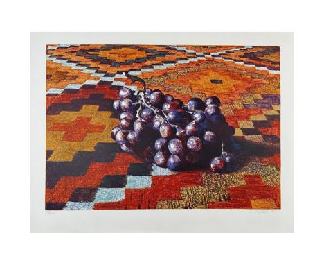 Screenprint titled Grapes Year 1977 Signed lower right numbered 159/175 Sight size 31" x 24"