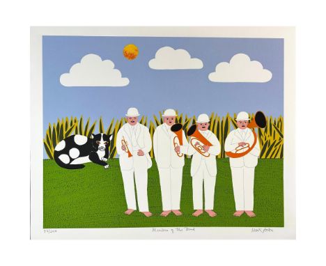 Screenprint titled Members of The Band Year 1980 Signed lower right numbered 52/250 Sight size 32" x 26"