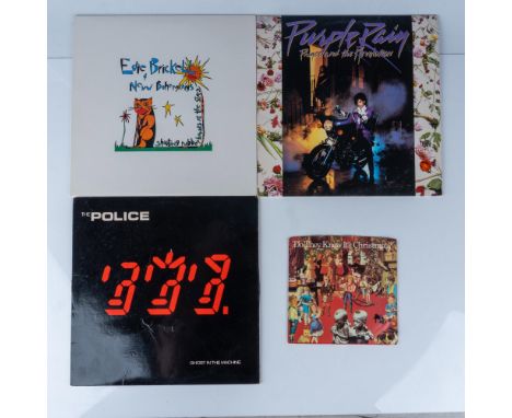 This lot includes four iconic vinyl records from the 1980s, featuring standout albums from major artists across rock and pop 