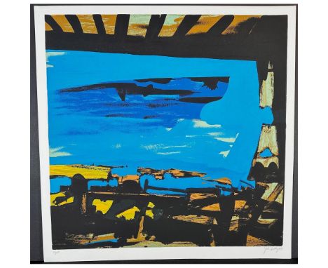 Serigraph titled Sinking Ship Signed lower right numbered 10/200 Year 1977 Sight size 26" x 26.5"