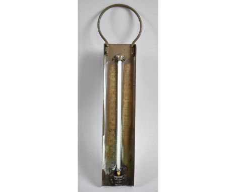 A Vintage Brass Jam Thermometer, 33cm high 