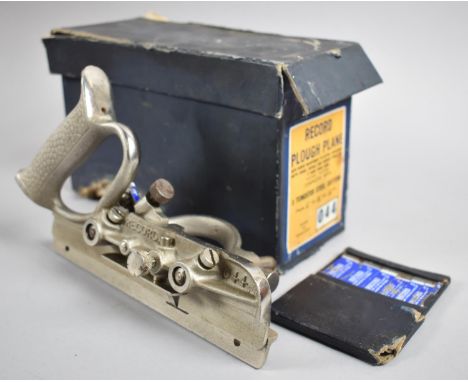 A Vintage Record Plough Plane in Original Cardboard Box, Box AF, Unused Condition 