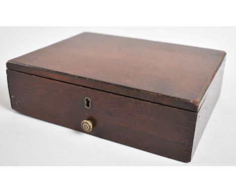 A 19th Century Mahogany Paint Box, the Hinged Lid with Paper Label for T &amp; R Rowney's New Invented Super Fine Patent Pall
