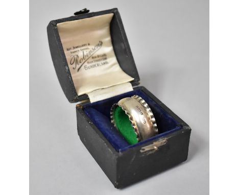 A Silver Drip Ring In Box, Birmingham 1900 