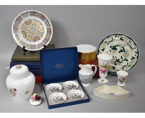 A Collection of Various Ceramics to comprise Coalport Ginger Jar, Ludlow Pattern Vase, Poole Pottery Shaped Dish, Masson Plat