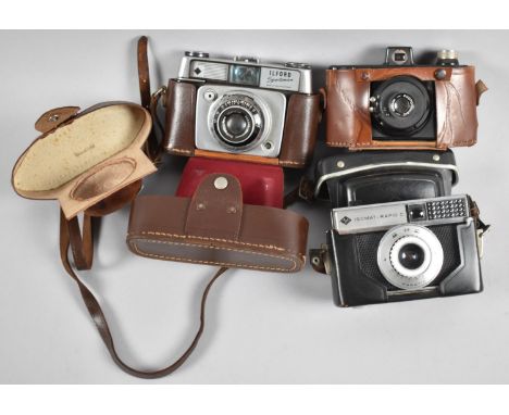 Three Vintage Leather Cased Cameras 