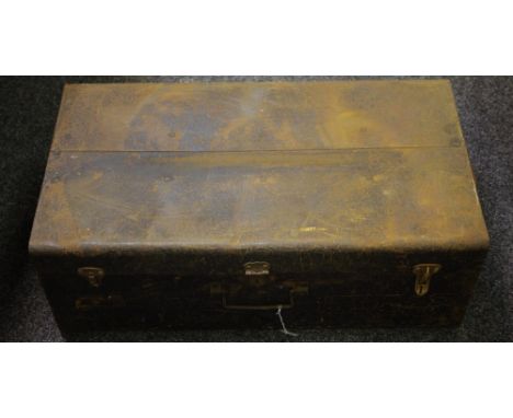 An early 20th century military trunk marked ' CAPT. H.G.BOYLE '