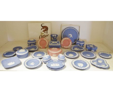 Wedgwood Jasperware including pin dishes, trinket boxes &amp; covers; etc.