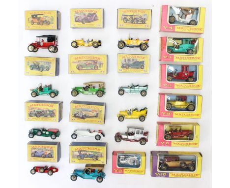 Matchbox: A collection of assorted Matchbox Models of Yesteryear to comprise: yellow and blue boxed: Y-1, Y-2, Y-5, Y-6, Y-7,