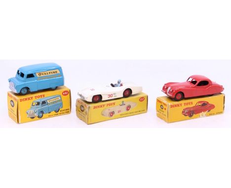 Dinky: A boxed Dinky Toys, Mercedes Benz Racing Car, 237, white #30; together with a boxed Dinky Toys, Jaguar XK120 Coupe, 15