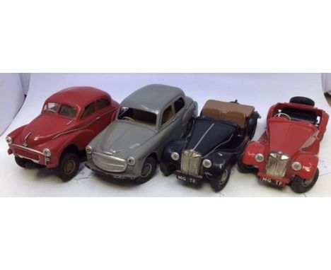 Victory: A collection of four unboxed Victory Industries, battery operated vehicles to comprise: MG TF, red body with no inte