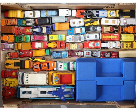 Diecast: A collection of assorted unboxed, playworn diecast vehicles to include: Corgi, Matchbox, Corgi Juniors and other exa