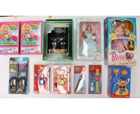 Toys: A collection of assorted toys to include: Mr Potato Head; Batman Cassette Player; Birthday Wishes Barbie Second in the 