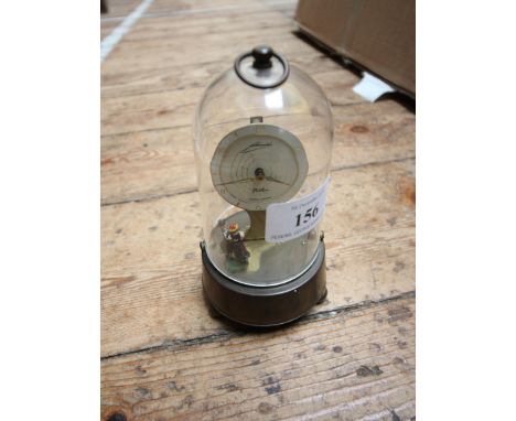 Small domed mantle clock with figures made in Western Germany, clockwork mechanism 