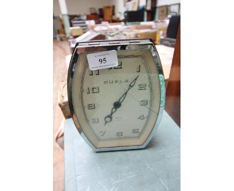 Unusual chromed vintage Bus Clock, marked Duple by Smiths