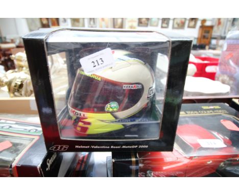 Boxed mini Racing Bike helmet, Valentino Rossi collection, Minichamps