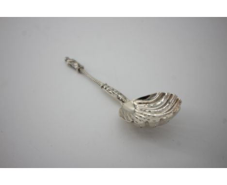 Silver sifter ladle, ornate design (London 1897)