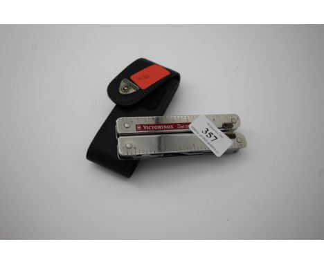 Leather carrier containing a Victorinox Multi Tool