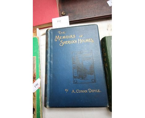Hard backed book The Memoirs of Sherlock Holmes 1894, Arthur Conan Doyle, First Edition 