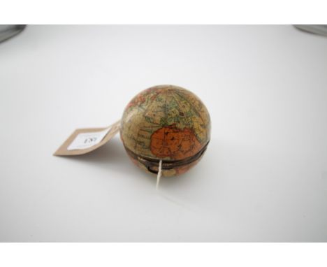 Miniature travelling ink well in the shape of a globe