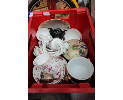 Part tea service, entitled 'The Albany', Victorian era, together with other ceramic items