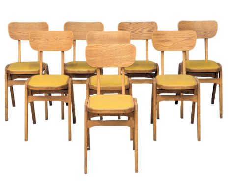 A set of 8 good quality vintage stacking chairs