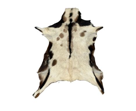 A vintage goats hide throw. 71x100cm
