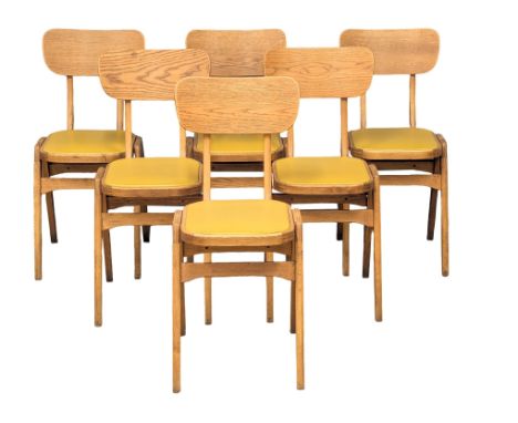 A set of 6 good quality vintage stacking chairs.