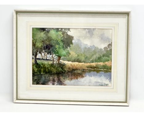 Francis J Neill. A watercolour drawing. 38x27cm. Frame 54x44cm