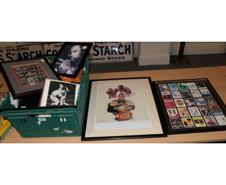 A Collection of Boxing Memorabilia, including a binder of Boxing Illustrated magazines, a binder of The Ring magazines, fight