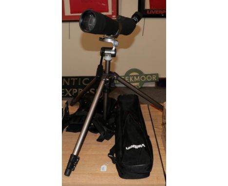 An Opticron GS 815 GA Spotters Scope, with case and Welbon tripod (2)