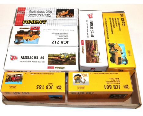 Joal Plant Diecast including JCB 712 Articulated dump truck, JCB 801 Mini excavator, JCB 185 Robot and others (all E boxes E-