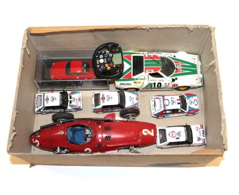 CMC 1:18 Scale Maserati 250F (1957), together with a Porsche 901 (1963) (in hard plastic box), five assorted Lancia Rally car