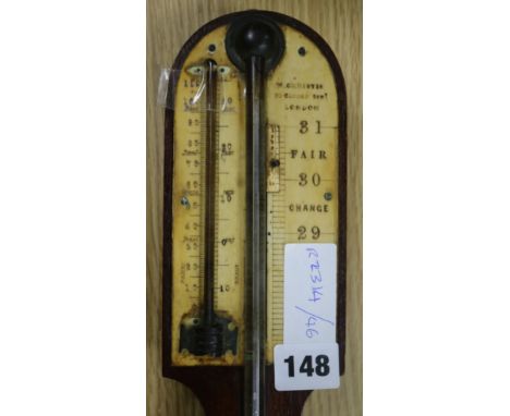 A Victorian mahogany stick barometer