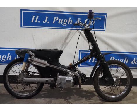Honda C50 frame fitted with a virtually new 110cc engine. No docs 