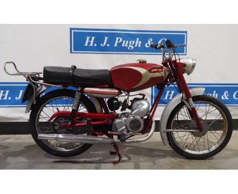 Ducati Comet 100 motorcycle. Engine No. DM100V05Runs & rides. Reg. PED 635G, V5 available. 