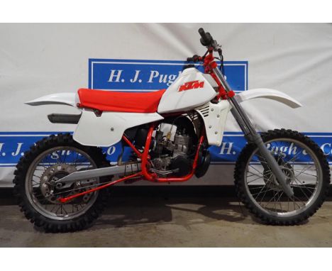 KTM Moto cross bike. 1984. 250ccFrame No- 831108610Engine No- 08838Engine turns over, comes with owners manual and spare part