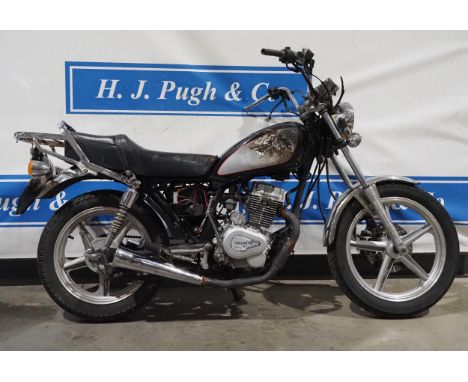 Huoniao HN125 - 8 motorcycle. 2009.Fire damaged cat C in 2011 but engine turns over.Reg GX09 BC0. V5 and keys. 