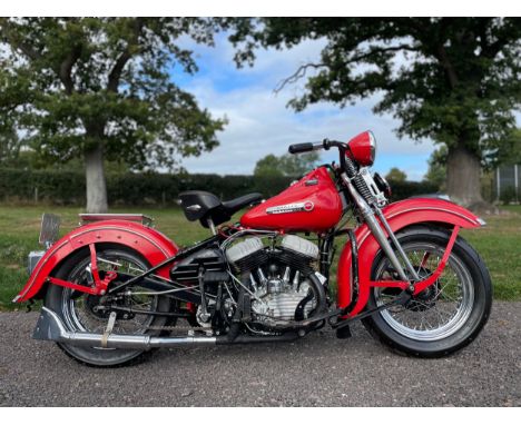 Harley Davidson 45 750 V-Twin motorcycle. 1947Frame No. 421646Engine No. 42WLC1646Property of a deceased estate. C/w Service 