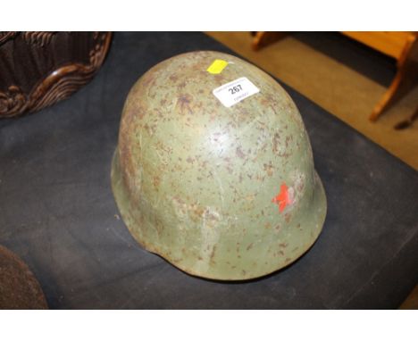 A Chinese military helmet