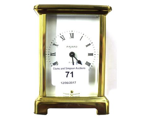 A Bayard eight day brass cased carriage clock