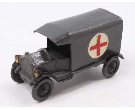 A Taylor &amp; Barrett pre-war ambulance, larger scale issue comprising of grey body with red and white crosses to sides, bla