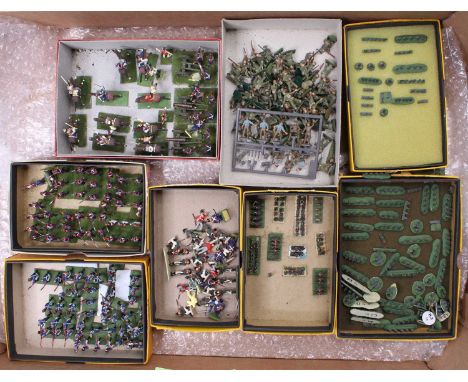 One tray containing a quantity of WWII interest 20mm scale Napoleonic war gaming figures and accessories, together with vario