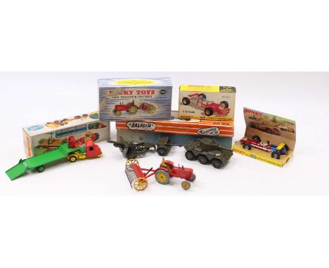 A collection of Crescent and Dinky Toys boxed vintage diecast, including a No. 2154 Crescent Toys armoured patrol set, a Cres