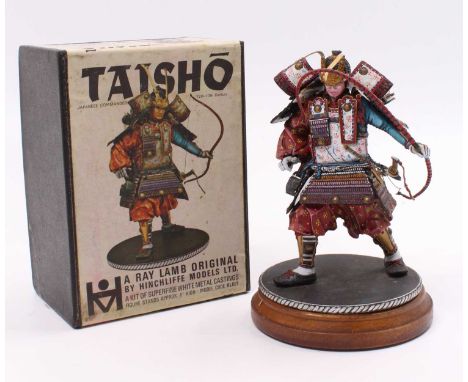 Hinchcliffe white metal kit built model of a Taisho Japanese Commander, hand painted example in the original box with leaflet